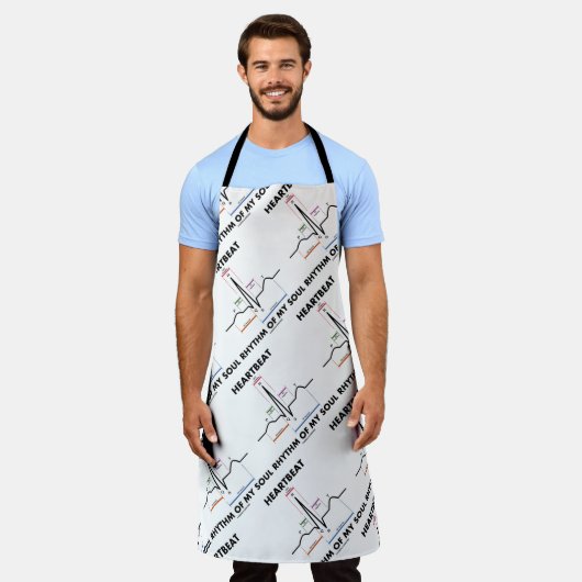 Hartslagritme van mijn ziel ECG-elektrocardiogram Schort (Gedragen)