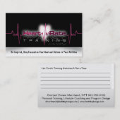 Hartslagtraining doel Kaart Afsprakenkaartje (Voorkant / Achterkant)