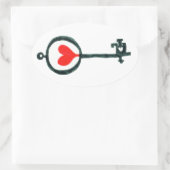 Hartsleutel Sticker (Tas)