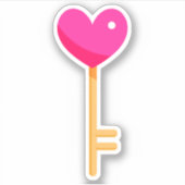 Hartsleutel Sticker (Voorkant)