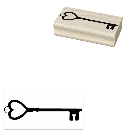 hartsleutelstempel rubberstempel (Gestempeld)