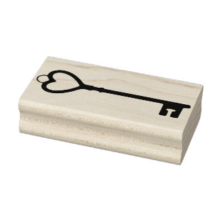 hartsleutelstempel rubberstempel