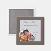 Hartslot Bruiloft Aankondiging Magneet (Voorkant / Achterkant)