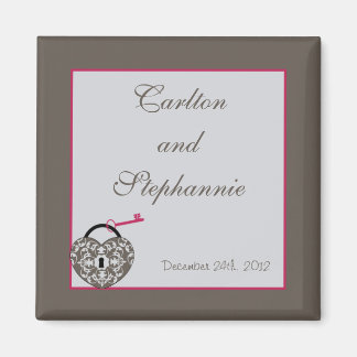 Hartslot Bruiloft Magneet Favor