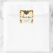 Hartslot en belangrijke trekkers vierkante sticker (Tas)