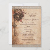  hartslot en neutraal Baby shower Kaart (Achterkant)