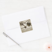 Hartslot en skelet Key Wedding Favor Stickers (Envelop)