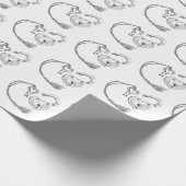 Hartslot en sleutel cadeaupapier (Hoek)