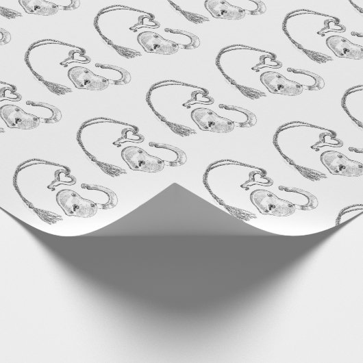 Hartslot en sleutel cadeaupapier (Hoek)