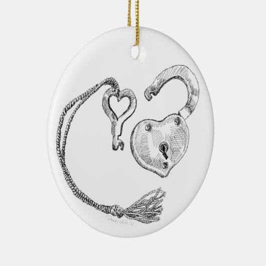 Hartslot en sleutelelement Ornament (Rechts)