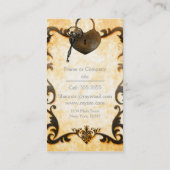 Hartslot & Sleutel  Antiek Visitekaartje (Achterkant)