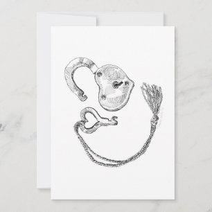 Hartslot & Sleutel Plat Kaart