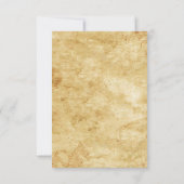 Hartslot & sleutel vintage bruiloft RSVP (Achterkant)