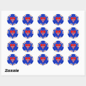 HARTSLOTS EN DICE POKER CHIP RONDE STICKER (Vel)