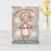 Hartsnaren - Birthday Kaart (Gele Bloem)