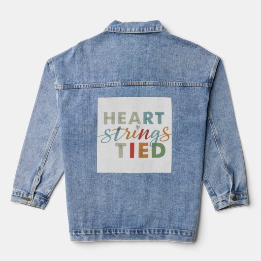 Hartsnaren gebonden denim jacket (Achterkant)