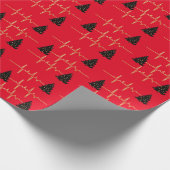 Hartsnelheid en kerstboomschroot cadeaupapier (Hoek)