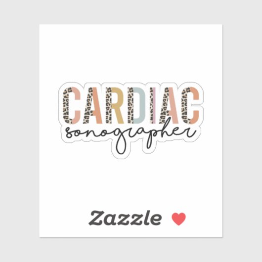 HartSonograaf, hartSonografie Gift Sticker (Vel)