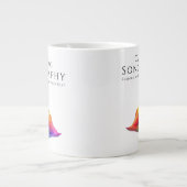 Hartsonograaf-kleurrijke ultrasone golven grote koffiekop (Voorkant)