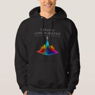 Hartsonograaf-kleurrijke ultrasone golven hoodie