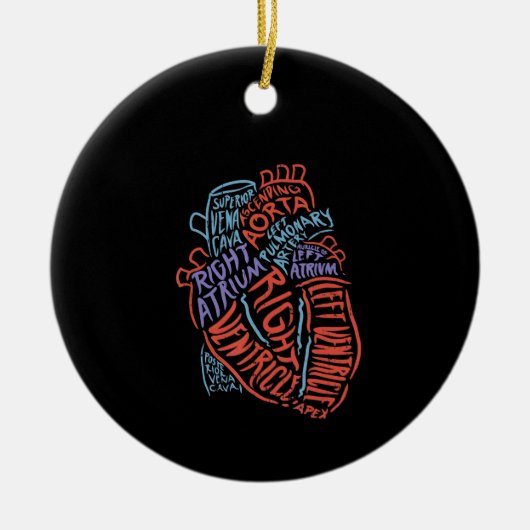 Hartspecialist Anatomie Doctor Medische biologie Keramisch Ornament (Voorkant)