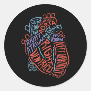 Hartspecialist Anatomie Doctor Medische biologie Ronde Sticker