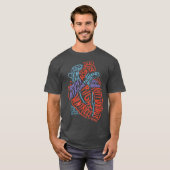Hartspecialist Anatomie Doctor Medische biologie T-shirt (Voorkant volledig)