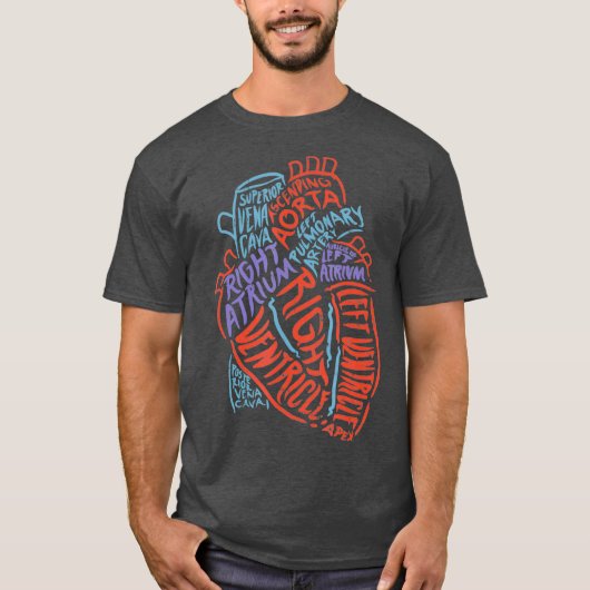 Hartspecialist Anatomie Doctor Medische biologie T-shirt (Voorkant)