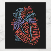 Hartspecialist Anatomie Doctor Medische biologie Wijn Etiket (Enkel label)