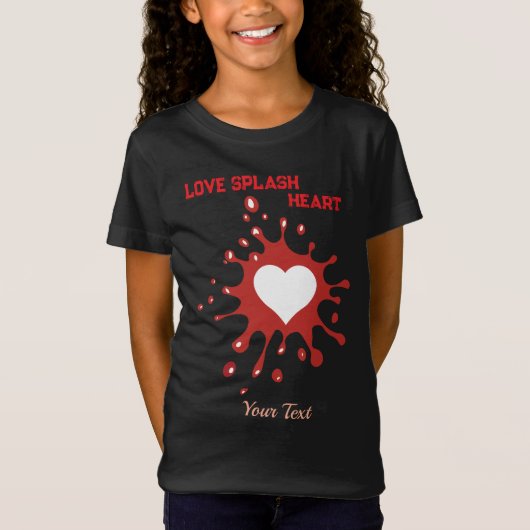 Hartsplash-kunst – Creatief liefdesuitdrukkingsont T-shirt (Voorkant)