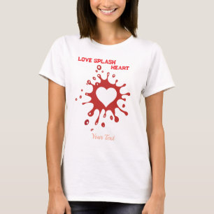 Hartsplash-kunst – Creatief ontwerp voor liefdesui T-shirt