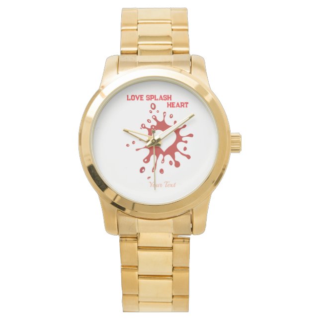 Hartsplash-kunst – Creatieve liefdesuitdrukkingson Horloge (Voorkant)