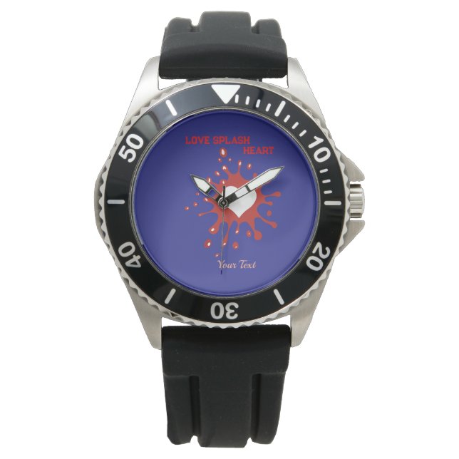 Hartsplash-kunst – Creatieve liefdesuitdrukkingson Horloge (Voorkant)