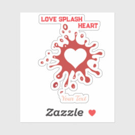 Hartsplash-kunst – Creatieve liefdesuitdrukkingson Sticker