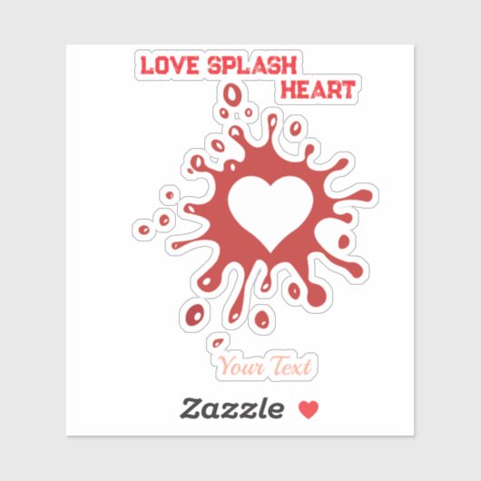 Hartsplash-kunst – Creatieve liefdesuitdrukkingson Sticker (Vel)