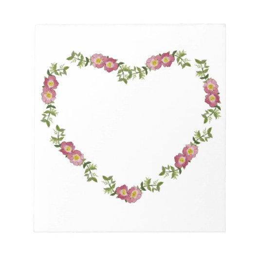  hartspleet van bloemen voor mam notitieblok (Voorkant)