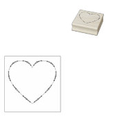 Hartstempel, liefde elegante rand rubberstempel (Gestempeld)