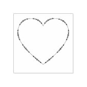 Hartstempel, liefde elegante rand rubberstempel (Afrduk)