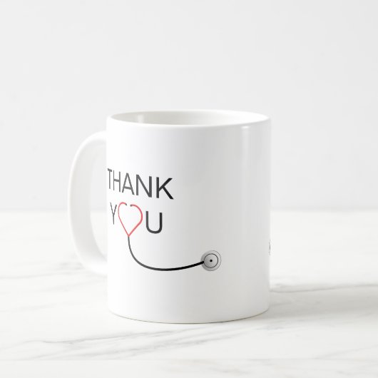 Hartstethoscoop Dank u Koffiemok (Voorkant links)