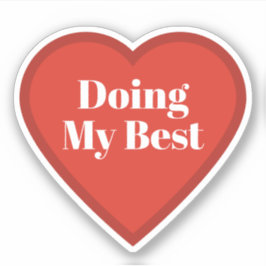 Hartsticker 'Ik doe mijn best' - sticker met herke