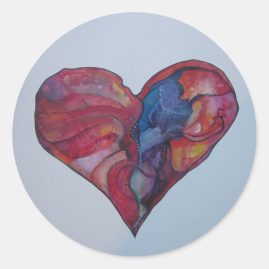Hartsticker Ronde Sticker (Voorkant)
