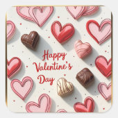 Hartsticker Vierkante Sticker (Voorkant)