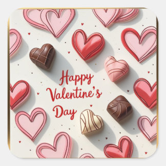 Hartsticker Vierkante Sticker