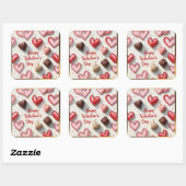 Hartsticker Vierkante Sticker (Vel)