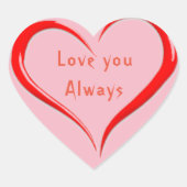 Hartstickers, glanzend hart sticker (Voorkant)