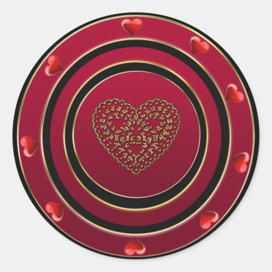 Hartstickers Ronde Sticker (Voorkant)