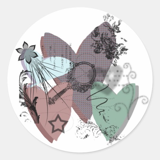 Hartstickers Ronde Sticker (Voorkant)