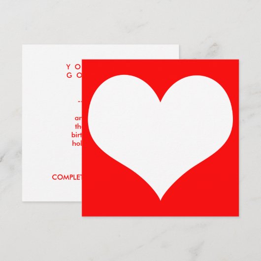 hartstikke kaart (Voorkant / Achterkant)