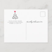 Hartstikke kerstboom nieuwe woning verhuizen aankondigingskaart (Achterkant)