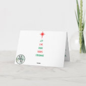 Hartstikke romantische kerst Kaart (Achterkant)